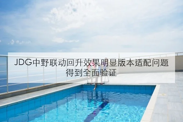 JDG中野联动回升效果明显版本适配问题得到全面验证